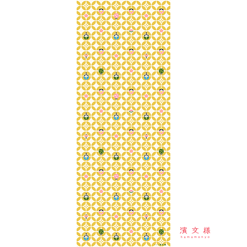 てぬぐい　七宝豆雛