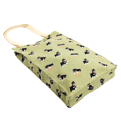 長トート　黒柴くん