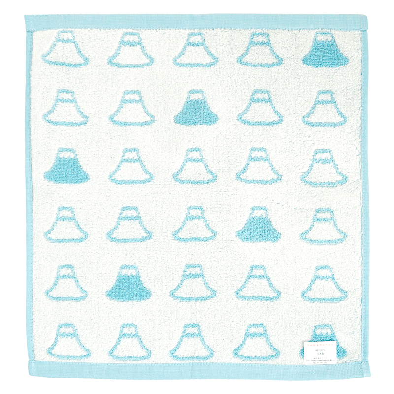 先染めハンドタオル　富士山　ブルー