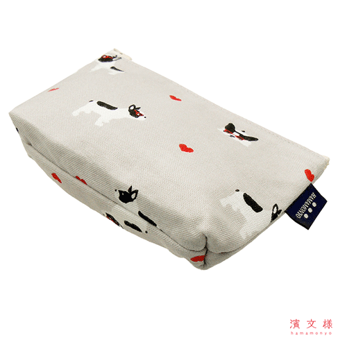 豆ポーチ　フレンチブルハート