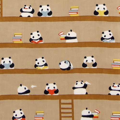 長トート　パンダの図書館