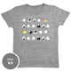 TシャツXS　おむすびならべ　グレー