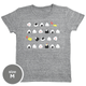 TシャツM　おむすびならべ　グレー