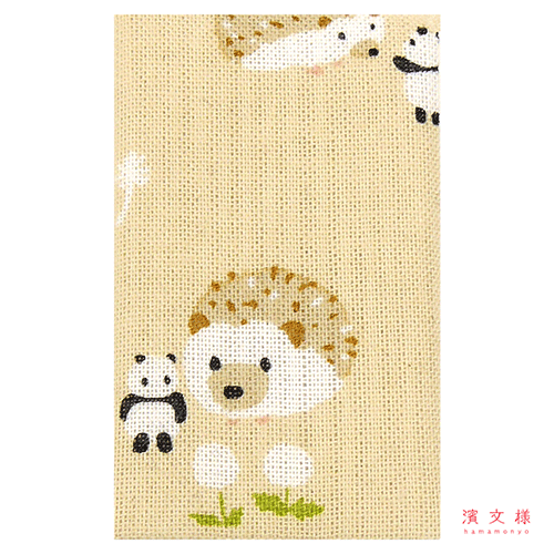 エチケットミラー　ハリネズミと豆パンダ