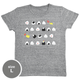 TシャツL　おむすびならべ　グレー