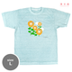 ピグメント染めTシャツL　向日葵とパンダ　ブルー