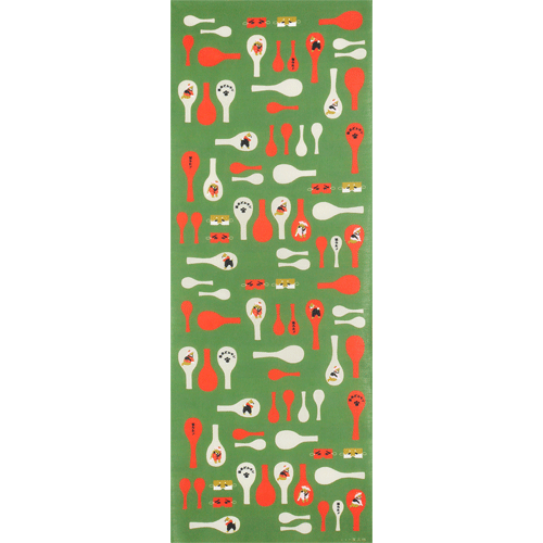 てぬぐい　豆柴どんたく