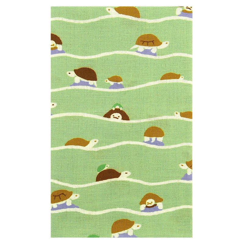 てぬぐい　日向ぼっこカメさん