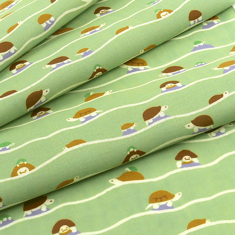 てぬぐい　日向ぼっこカメさん