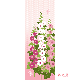 絵てぬぐい　タチアオイの咲く頃