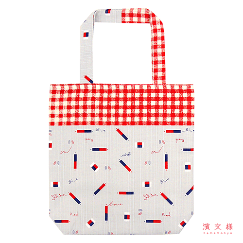 おさんぽトート　まめ赤青えんぴつ