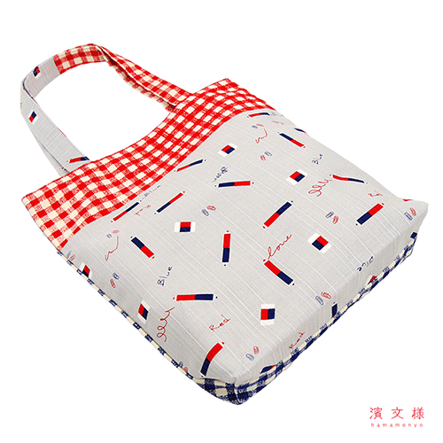 おさんぽトート　まめ赤青えんぴつ