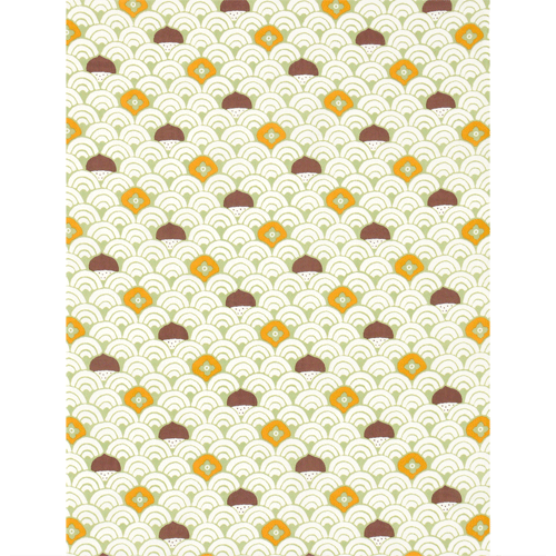 てぬぐいのはんかち　柿栗海波　グリーン