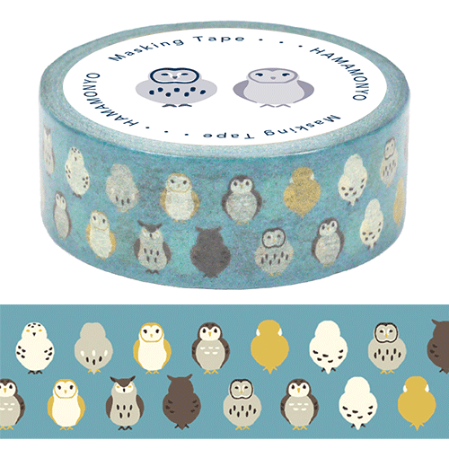 マスキングテープ　豆まめフクロウ