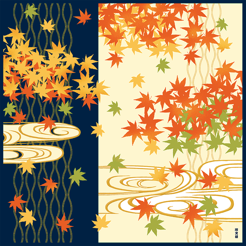 絵小布　舞い紅葉