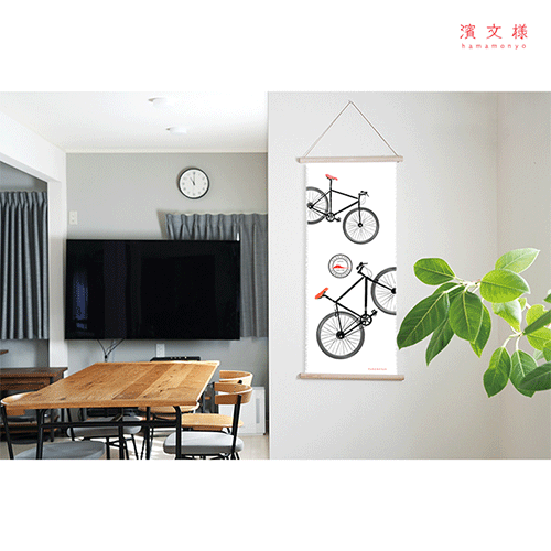 タペストリーてぬぐい　自転車