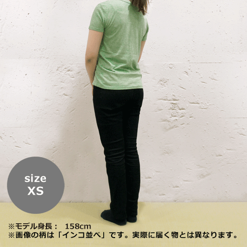 TシャツXS　フレンチブルハート　オフ