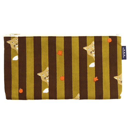 フラットポーチ　チベスナが見てる