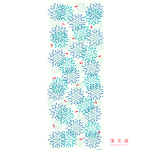 てぬぐい　さわやか花火
