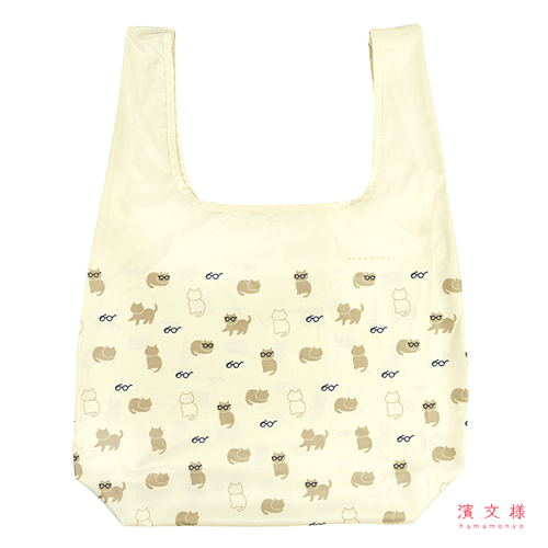 コンパクトエコバッグ　ねこめがね