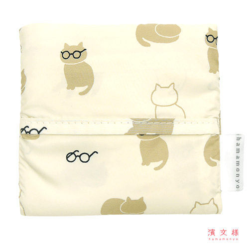 コンパクトエコバッグ　ねこめがね