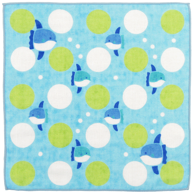 【ループラス】和たおるセミウォッシュ　水玉マンボウ