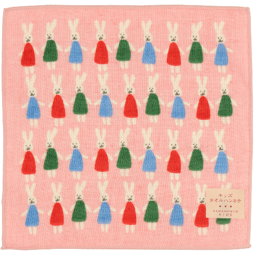 キッズタオルハンカチ　うさぎコレクション