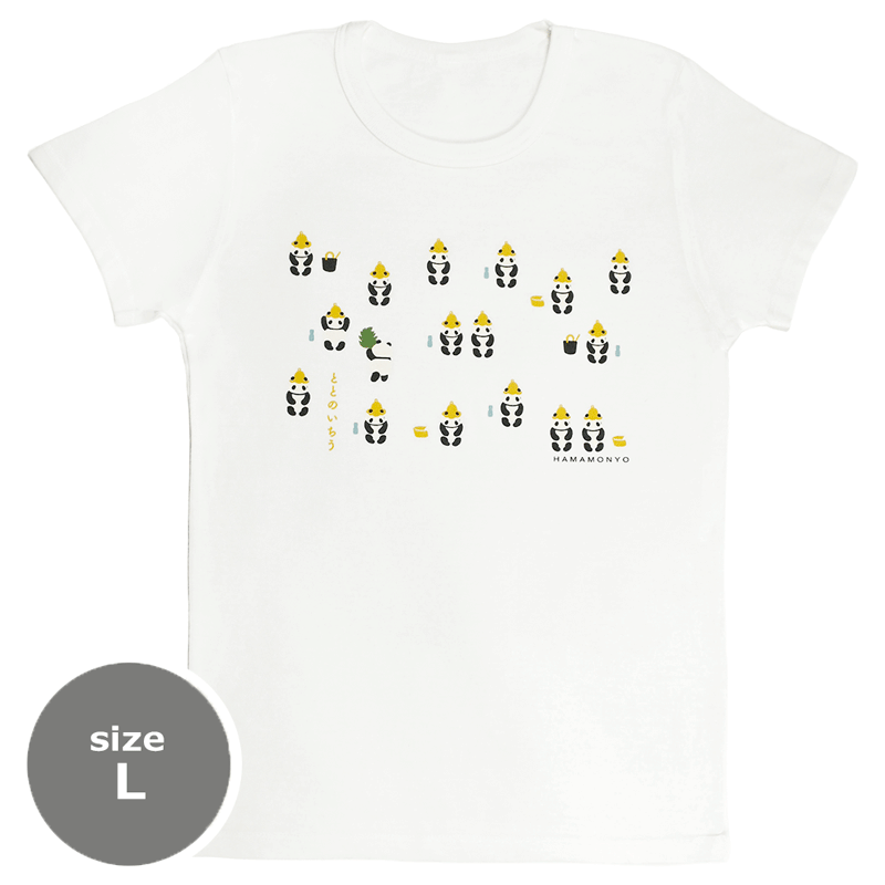 TシャツL　ととのいちうサウナパンダ　オフ