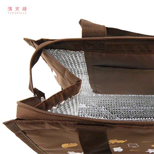 保冷温バッグ　ねこめがね　チャ