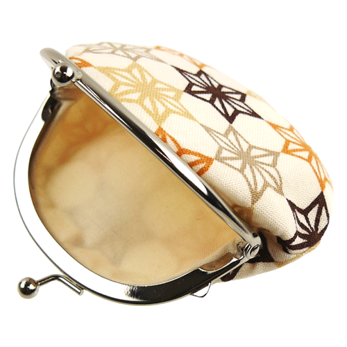 がま口　寄木麻の葉