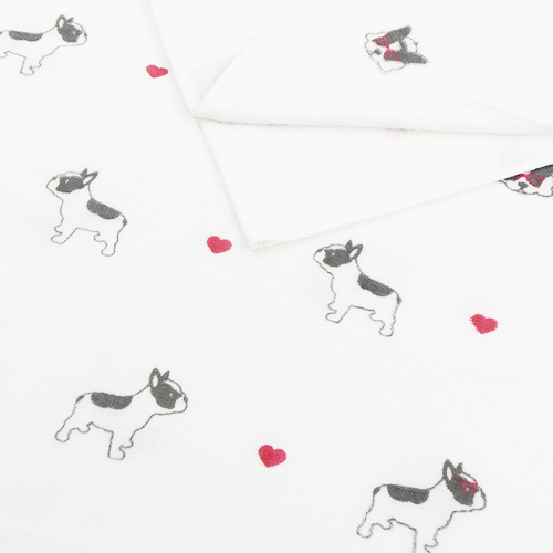 和たおるバスタオル　フレンチブルハート