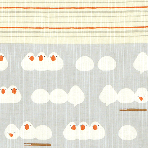 おさんぽトート　おしくら文鳥