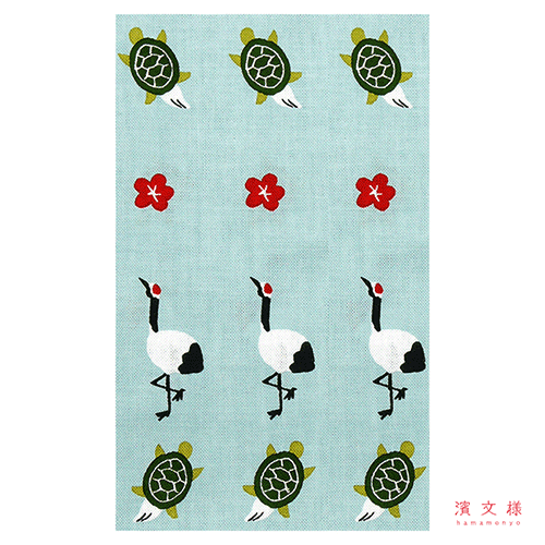 てぬぐい　つるかめ