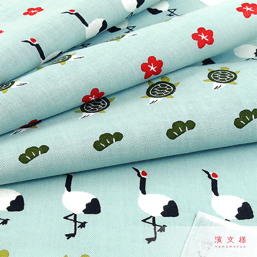 てぬぐい　つるかめ