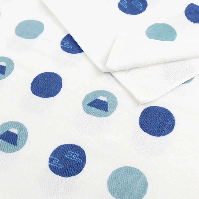 和たおるバスタオル　水玉富士