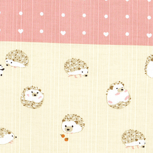 おさんぽトート　和みハリネズミ　ピンク