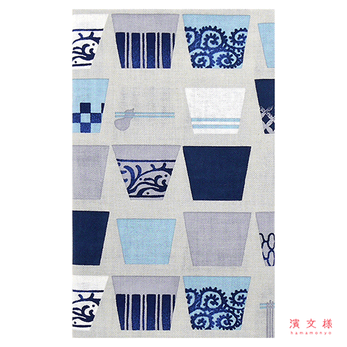 てぬぐい　そばちょこならべ