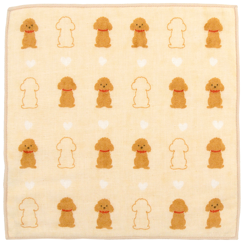 キッズタオルハンカチ　トイプードル