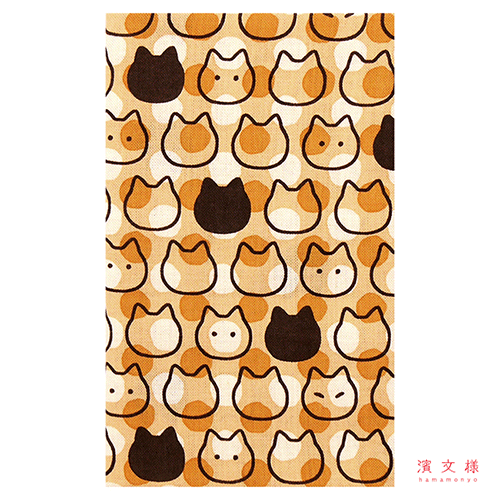 てぬぐい　ぶち猫ドット
