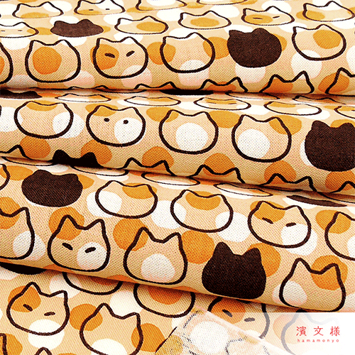 てぬぐい　ぶち猫ドット