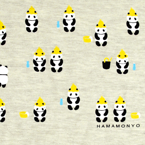 TシャツL　ととのいちうサウナパンダ　ベージュ