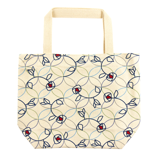 はまモダン帆布トート　七宝にバラ