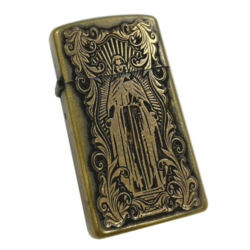 170590 現状品 ZIPPO ジッポ オイルライター アラベスク 真鍮 [1000021836694] ZIPPO ジッポー オイルライター ディープエッチング アラベスクマリア