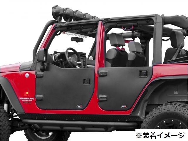 07y－ ジープ ラングラー ハーフドア 左右セット 【ブラック