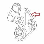 【在庫整理特価】97−01ｙ　ダッジ ラム　Ｖ８　3.9L/5.2L/5.9L　純正品　ファンベルト|94-01 メンテナンス|ダッジ　ラム　ピックアップ・トラック