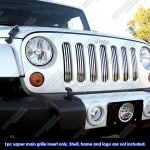 07ｙ−　ジープ　ラングラー　フロント　縦スロットグリル 【アルミニウム製】|エクステリア/クローム|ジープ　JK ラングラー