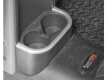 07−10ｙ　ジープ　ラングラー　リア　カップホルダー　アクセント 【シルバー】 【Rugged Ridge製】|インテリア/下部|ジープ　JK ラングラー