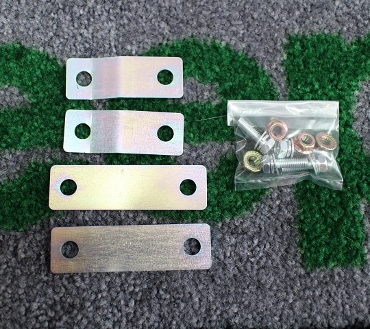 07y－ ジープ ラングラー ブレーキホース 延長ステー 前後セット