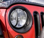 【在庫整理特価】07ｙ−　ジープ　ラングラー　フロント　ヘッドライト　ユーロガード 【ブラック】 【Rugged Ridge製】|エクステリア/ブラック|ジープ　JK ラングラー