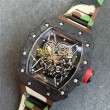 ★受注生産のみ★(納期2〜3週間程度 要確認)★リシャールミルRM035-02フォージットカーボン混合素材使用(迷彩ラバーベルト スペシャルエディション)ラファエル・ナダル自動巻き(最高ランク改造品)分解清掃済み
